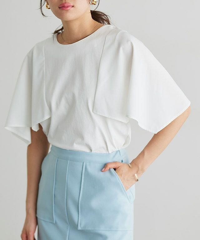 【ピエロ/Pierrot】のハンカチスリーブカットソー インテリア・キッズ・メンズ・レディースファッション・服の通販 founy(ファウニー) 　ファッション　Fashion　レディースファッション　Fashion for Women　トップス・カットソー　Cut & Sew Tops　カットソー・ベーシックTシャツ　Cut-and-Sewn Tops / Stretch Tees & Basics　シフォン　Chiffon, Lightweight Fabric　ノースリーブ　Sleeveless, No-Sleeve　ハンカチ　Handkerchief, Hanky　バランス　Balance, Style Balance　プチプライス・低価格　Affordable / Budget Price　エレガント 上品　Elegant　オフホワイト|ID: prp329100004976167 ipo3291000000037300828