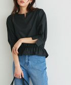 【ピエロ/Pierrot】の【B会場】キーネックボリュームスリーブブラウス 大人の最旬トレンドファッション＆コーディネート founy(ファウニー) ファッション Fashion レディースファッション Fashion for Women トップス・カットソー Cut & Sew Tops シャツ・ブラウス・オフィスカジュアル Elegant Blouses & Button-Ups ボリューム袖・フリルスリーブブラウス Voluminous & Ruffle Sleeves / Puffy Sleeve Tops ギャザー Gathered, Ruffled デコルテ Décolleté, Neckline フェミニン Feminine, Girly プチプライス・低価格 Affordable / Budget Price 切替 Switching, Contrast Panel thumbnail ブラック|ID: prp329100004976172 ipo3291000000037300844