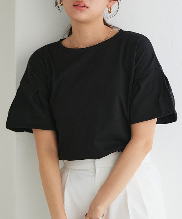 【ピエロ/Pierrot】のバルーンスリーブTシャツ インテリア・キッズ・メンズ・レディースファッション・服の通販 founy(ファウニー) https://founy.com/ ファッション Fashion レディースファッション Fashion for Women トップス・カットソー Cut & Sew Tops シャツ・ブラウス・オフィスカジュアル Elegant Blouses & Button-Ups ロングTシャツ・Tシャツ Longline T-Shirts & Tees シンプル Simple, Minimal スリーブ Sleeve, Long Sleeve / Short Sleeve バルーン Balloon, Balloon Silhouette プチプライス・低価格 Affordable / Budget Price |ID: prp329100004976176 ipo3291000000037300861