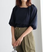 【ピエロ/Pierrot】の【アウトレットSALE!】パフスリーブカットソー 大人の最旬トレンドファッション＆コーディネート founy(ファウニー) ファッション Fashion レディースファッション Fashion for Women トップス・カットソー Cut & Sew Tops カットソー・ベーシックTシャツ Cut-and-Sewn Tops / Stretch Tees & Basics アウトレット Outlet / Clearance シンプル Simple, Minimal スリーブ Sleeve, Long Sleeve / Short Sleeve トレンド Trend, Trending Now プチプライス・低価格 Affordable / Budget Price thumbnail 157cm / ネイビー / M|ID: prp329100004976179 ipo3291000000037300878