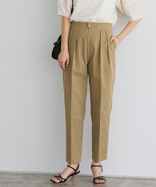 【ピエロ/Pierrot】の【A会場】2タックツイルパンツ インテリア・キッズ・メンズ・レディースファッション・服の通販 founy(ファウニー) 　ファッション　Fashion　レディースファッション　Fashion for Women　パンツ　Pants & Trousers　送料無料　Free Shipping　シンプル　Simple, Minimal　センター　Center, Center Line　プチプライス・低価格　Affordable / Budget Price　エレガント 上品　Elegant　キャメル|ID: prp329100004976183 ipo3291000000037300902