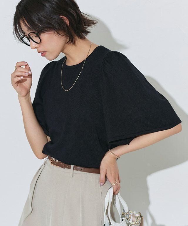 【ピエロ/Pierrot】の【B会場】ギャザーフレアスリーブニット インテリア・キッズ・メンズ・レディースファッション・服の通販 founy(ファウニー) 　ファッション　Fashion　レディースファッション　Fashion for Women　トップス・カットソー　Cut & Sew Tops　ニット　Knit Tops & Sweaters　ギャザー　Gathered, Ruffled　シルク　Silk, 100% Silk　フレア　Flare, Flared　プチプライス・低価格　Affordable / Budget Price　吸水　Absorbent, Quick-Dry　ギャザーフレアスリーブニット|ID: prp329100004976186 ipo3291000000037300908