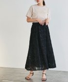 【ピエロ/Pierrot】の【アウトレットSALE!】フリンジフラワージャカードスカート 大人の最旬トレンドファッション＆コーディネート founy(ファウニー) ファッション Fashion レディースファッション Fashion for Women スカート Skirts アウトレット Outlet / Clearance ジャカード／ジャガード Jacquard, Woven Pattern フェミニン Feminine, Girly フラワー Flower, Floral フレア Flare, Flared プチプライス・低価格 Affordable / Budget Price thumbnail ブラック|ID: prp329100004976189 ipo3291000000037300921