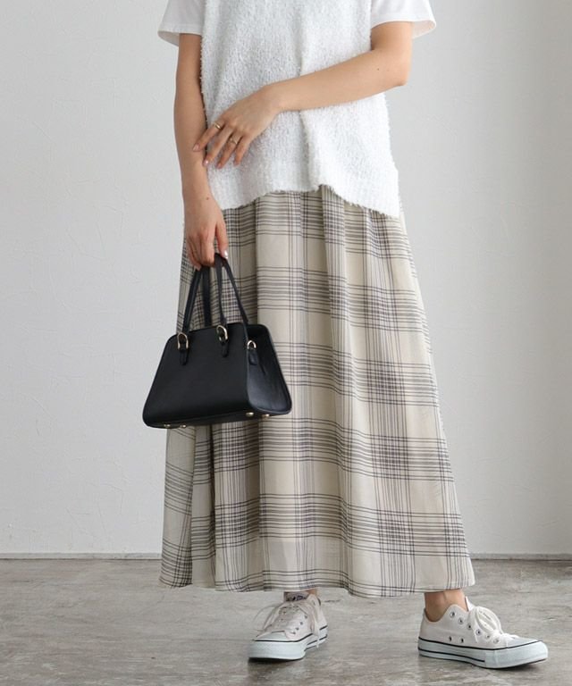 【ピエロ/Pierrot】の【A会場】シアーチェックスカート インテリア・キッズ・メンズ・レディースファッション・服の通販 founy(ファウニー) 　ファッション　Fashion　レディースファッション　Fashion for Women　スカート　Skirts　送料無料　Free Shipping　シアー　Sheer, See-Through　チェック　Check, Plaid, Tartan　フレア　Flare, Flared　プチプライス・低価格　Affordable / Budget Price　ベーシック　Basic, Essential　ロング　Long, Long-Length　チェックB/ベージュ|ID: prp329100004976196 ipo3291000000037300946
