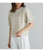 【ピエロ/Pierrot】の【B会場】ボリュームスリーブチェック柄ブラウス 大人の最旬トレンドファッション＆コーディネート founy(ファウニー) ファッション Fashion レディースファッション Fashion for Women トップス・カットソー Cut & Sew Tops シャツ・ブラウス・オフィスカジュアル Elegant Blouses & Button-Ups ボリューム袖・フリルスリーブブラウス Voluminous & Ruffle Sleeves / Puffy Sleeve Tops サッカー Seersucker, Summer Fabric スリーブ Sleeve, Long Sleeve / Short Sleeve チェック Check, Plaid, Tartan プチプライス・低価格 Affordable / Budget Price 夏 Summer thumbnail ベージュ|ID: prp329100004976203 ipo3291000000037300979