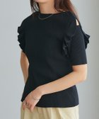 【ピエロ/Pierrot】の【A会場】ショルダーカットフリルニット 大人の最旬トレンドファッション＆コーディネート founy(ファウニー) ファッション Fashion レディースファッション Fashion for Women トップス・カットソー Cut & Sew Tops ニット Knit Tops & Sweaters 送料無料 Free Shipping フェミニン Feminine, Girly フリル Frill, Ruffle プチプライス・低価格 Affordable / Budget Price thumbnail ブラック|ID: prp329100004976205 ipo3291000000037300983