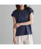 【ピエロ/Pierrot】のネックが選べる綿100%フレンチスリーブベーシックTシャツ【Vネック/クルーネック】 大人の最旬トレンドファッション＆コーディネート founy(ファウニー) ファッション Fashion レディースファッション Fashion for Women トップス・カットソー Cut & Sew Tops シャツ・ブラウス・オフィスカジュアル Elegant Blouses & Button-Ups ロングTシャツ・Tシャツ Longline T-Shirts & Tees Vネックトップス V-Neck Tops / V-Cut Neckline Shirts スリーブ Sleeve, Long Sleeve / Short Sleeve フレンチ French, French Style プチプライス・低価格 Affordable / Budget Price ベーシック Basic, Essential thumbnail 167cm / ネイビー / クルーネック / M|ID: prp329100004976213 ipo3291000000037301020