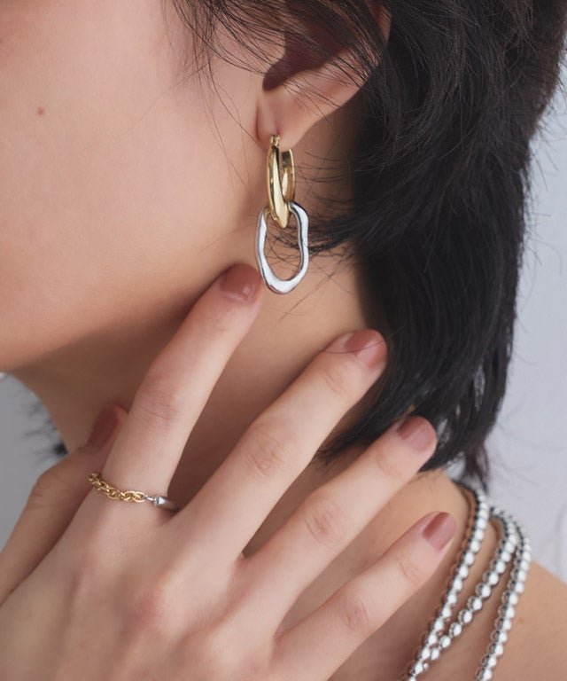 【ピエロ/Pierrot】のRASW 2wayアーモンドフープピアス[Pierrot] 大人の最旬トレンドファッション＆コーディネート founy(ファウニー) 　ファッション　Fashion　レディースファッション　Fashion for Women　送料無料　Free Shipping　アクセサリー　Fashion Accessories　シルバー　Silver, Metallic Silver　フープ　Hoop, Hoop Earrings　プチプライス・低価格　Affordable / Budget Price　ミックス　Mix, Mixed Style　エレガント 上品　Elegant　 other-1|ID: prp329100004990937 ipo3291000000037381065