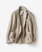 【ドゥクラッセ/DoCLASSE / MEN】のハニカムニットジャケット・リラックスサイズ ベージュ|ID: prp329100003115487 ipo3291000000034442919