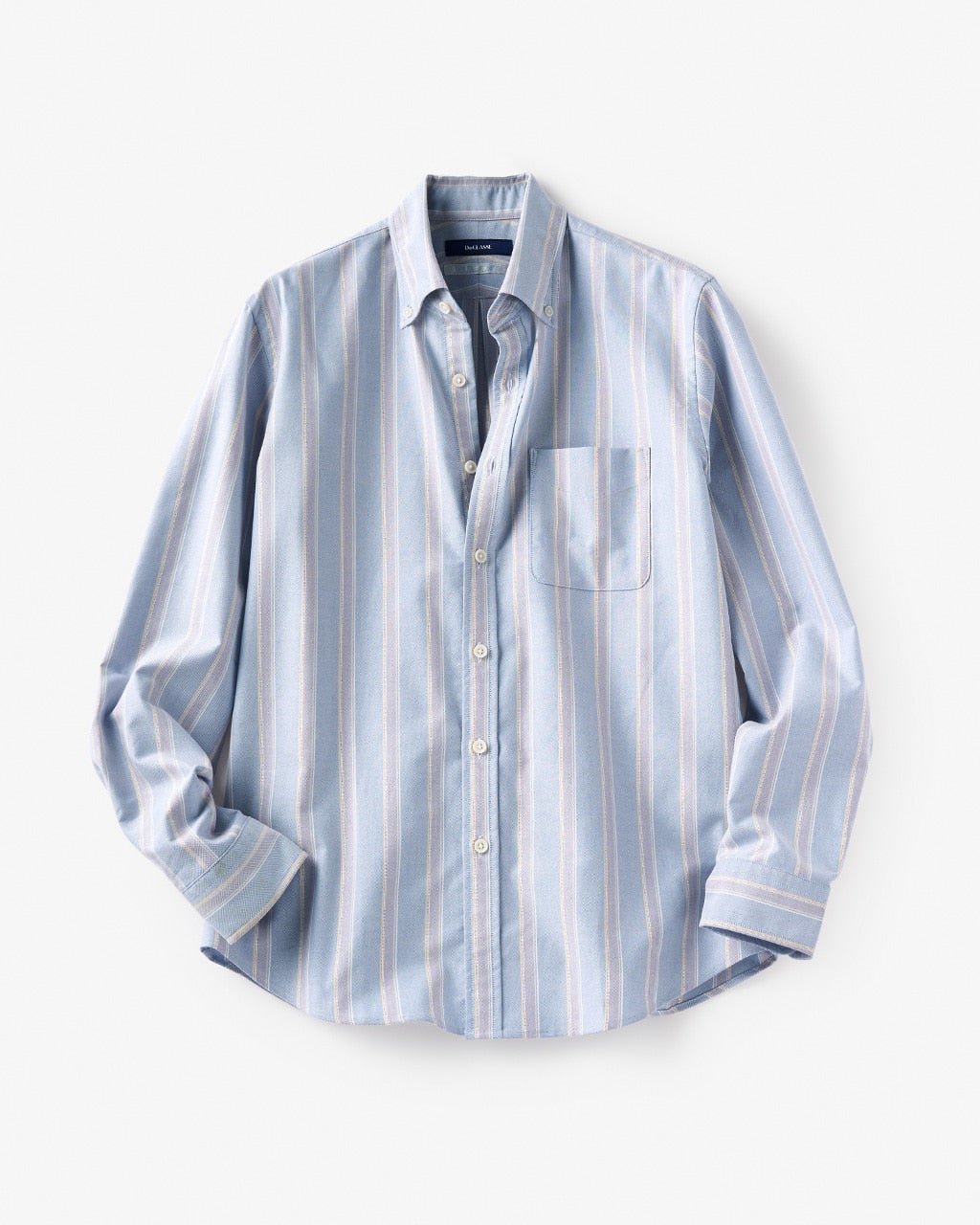 【ドゥクラッセ/DoCLASSE / MEN】のピュアファインシャツ/ボタンダウン インテリア・キッズ・メンズ・レディースファッション・服の通販 founy(ファニー) 　ファッション　Fashion　メンズファッション　Fashion for Men　ダウン　Down, Puffer　メンズ　Men's, Menswear　ヨーク　Yoke, Yoke Design　抗菌　Antibacterial, Bacteria-Resistant　サックスストライプ|ID: prp329100003115507 ipo3291000000035797507