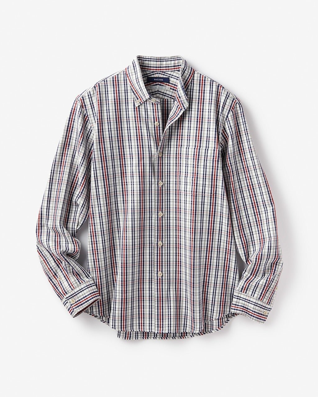 【ドゥクラッセ/DoCLASSE / MEN】のピュアファインシャツ/ボタンダウン インテリア・キッズ・メンズ・レディースファッション・服の通販 founy(ファニー) 　ファッション　Fashion　メンズファッション　Fashion for Men　ダウン　Down, Puffer　メンズ　Men's, Menswear　ヨーク　Yoke, Yoke Design　抗菌　Antibacterial, Bacteria-Resistant　ネイビー&times;レッド|ID: prp329100003115507 ipo3291000000035797529