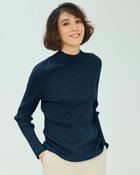 【ドゥクラッセ/DoCLASSE】のリブ編み・ハイネックセーター スティールネイビー|ID: prp329100003115508 ipo3291000000028256436