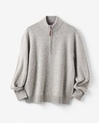 【ドゥクラッセ/DoCLASSE / MEN】のピュアカシミヤセーターハーフジップ 杢グレー|ID: prp329100003115510 ipo3291000000029299077