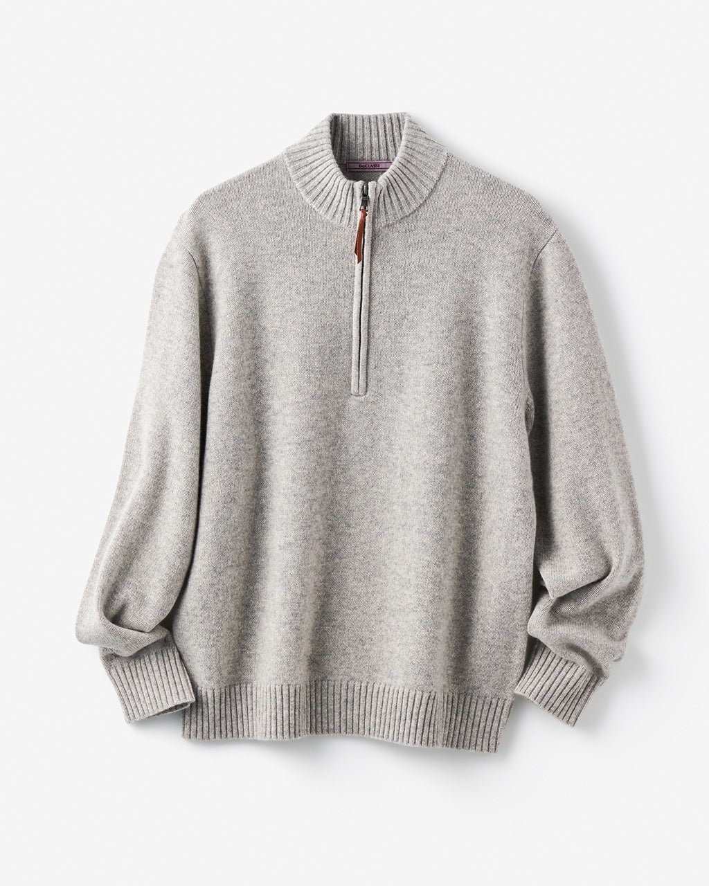 【ドゥクラッセ/DoCLASSE / MEN】のピュアカシミヤセーターハーフジップ インテリア・キッズ・メンズ・レディースファッション・服の通販 founy(ファニー) 　ファッション　Fashion　メンズファッション　Fashion for Men　インナー　Innerwear　カットソー　Cut and Sewn Top　ジップ　Zip, Zipper　セーター　Sweater, Knitwear　メンズ　Men's, Menswear　杢グレー|ID: prp329100003115510 ipo3291000000029299077