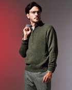 【ドゥクラッセ/DoCLASSE / MEN】のピュアカシミヤセーターハーフジップ オリーブ|ID: prp329100003115510 ipo3291000000029299079