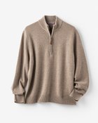 【ドゥクラッセ/DoCLASSE / MEN】のピュアカシミヤセーターハーフジップ ライトモカ|ID: prp329100003115510 ipo3291000000029299080