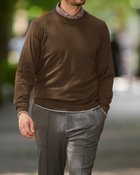 【ドゥクラッセ/DoCLASSE / MEN】のソリストヒートクルーネック オリーブブラウン|ID: prp329100003115512 ipo3291000000028256449
