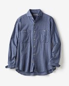 【ドゥクラッセ/DoCLASSE / MEN】のコットンオックス起毛シャツ/ホリゾンタルカラー ブルーマルチ|ID: prp329100003115533 ipo3291000000028256121