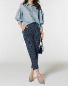 【ドゥクラッセ/DoCLASSE】のダブル編みジャージー・テーパード ネイビーパターン|ID: prp329100003115545 ipo3291000000035794226