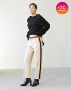 【ドゥクラッセ/DoCLASSE】のプレミアサーモ・配色ラインテーパード ベージュ&times;ブラック|ID: prp329100003115555 ipo3291000000028256183