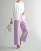 【ドゥクラッセ/DoCLASSE】の甘撚りカラーデニム・ワイドストレート ラベンダー|ID: prp329100003115559 ipo3291000000028256185