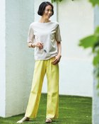 【ドゥクラッセ/DoCLASSE】の甘撚りカラーデニム・ワイドストレート イエロー|ID: prp329100003115559 ipo3291000000028256186