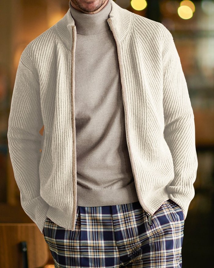 【ドゥクラッセ/DoCLASSE / MEN】のリブ編みハイネック ジップカーディガン インテリア・キッズ・メンズ・レディースファッション・服の通販 founy(ファニー) https://founy.com/ ファッション Fashion メンズファッション Fashion for Men おすすめ Recommended / Our Picks カットソー Cut and Sewn Top カーディガン Cardigan, Knitwear タートルネック Turtleneck, High Neck ハイネック High Neck, Mock Neck フィット Fit, Slim Fit メンズ Men's, Menswear ランダム Random, Irregular エレガント 上品 Elegant 畦 Ribbed Knit |ID: prp329100003115568 ipo3291000000029044481