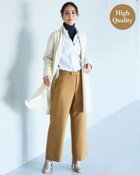 【ドゥクラッセ/DoCLASSE】のウール混ダブルクロス・セミワイドパンツ キャメル|ID: prp329100003115587 ipo3291000000028256243