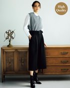【ドゥクラッセ/DoCLASSE】のスーパー100ウール・ストレッチワイドクロップド ブラック|ID: prp329100003115591 ipo3291000000028256246