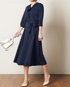 【ドゥクラッセ/DoCLASSE】の強撚スムース・ラップ風フレアスカート ネイビー|ID: prp329100003115597 ipo3291000000036291106