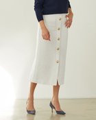 【ドゥクラッセ/DoCLASSE】のスラブツイード・ボタンデザインスカート ホワイト|ID: prp329100003115605 ipo3291000000035795874