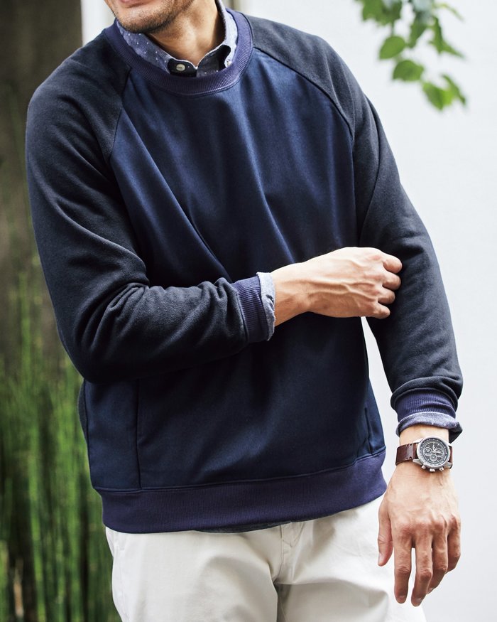 【ドゥクラッセ/DoCLASSE / MEN】のクルーネックコンビプルオーバー インテリア・キッズ・メンズ・レディースファッション・服の通販 founy(ファニー) https://founy.com/ ファッション Fashion メンズファッション Fashion for Men トップス・カットソー Cut & Sew Tops メンズシャツ Shirts ポロシャツ / きれいめカジュアルスタイル Polo Shirts ベーシック Basic, Essential メンズ Men's, Menswear |ID: prp329100003115606 ipo3291000000035796224