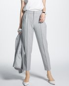 【ドゥクラッセ/DoCLASSE】のプレミアム二重織・ピンタックテーパード ライトグレー|ID: prp329100003115608 ipo3291000000035796941