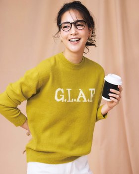 【ドゥクラッセ/DoCLASSE】 ジャカードロゴ・クルーネック人気、トレンドファッション・服の通販 founy(ファニー) ファッション Fashion レディースファッション Fashion for Women トップス・カットソー Cut & Sew Tops ニット Knit Tops & Sweaters ジャカード/ジャガード Jacquard, Woven Pattern セーター Sweater, Knitwear ミドル Middle Length, Mid Height |ID:prp329100003115625