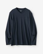 【ドゥクラッセ/DoCLASSE / MEN】の浅Vネック長袖・超長綿Tシャツ ネイビー|ID: prp329100003115642 ipo3291000000028256036