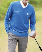 【ドゥクラッセ/DoCLASSE / MEN】のGOLFコットンナイロンブークレセーター ブルー|ID: prp329100003115659 ipo3291000000028256067