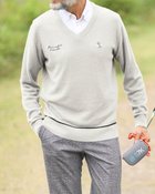 【ドゥクラッセ/DoCLASSE / MEN】のGOLFコットンナイロンブークレセーター ライトグレー|ID: prp329100003115659 ipo3291000000028256068
