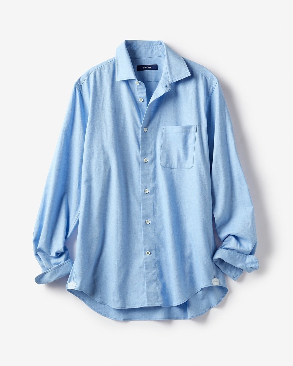【ドゥクラッセ/DoCLASSE / MEN】のコットン起毛無地シャツ/レギュラー襟 インテリア・キッズ・メンズ・レディースファッション・服の通販 founy(ファニー) 　ファッション　Fashion　メンズファッション　Fashion for Men　ストレッチ　Stretch, Stretchy Fabric　メンズ　Men's, Menswear　ラグジュアリー　Luxury, Elegant　レギュラー　Regular, Standard Fit　無地　Plain, Solid Color　ブルー|ID: prp329100003115664 ipo3291000000028256081