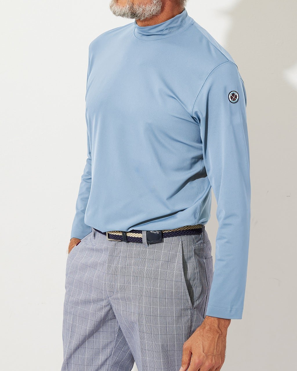 【ドゥクラッセ/DoCLASSE / MEN】のクイックドライ・モックネック長袖 インテリア・キッズ・メンズ・レディースファッション・服の通販 founy(ファニー) ファッション Fashion メンズファッション Fashion for Men トップス・カットソー Cut & Sew Tops ゴルフ Golf ストレッチ Stretch, Stretchy Fabric メンズ Men's, Menswear モックネック Mock Neck, Short Turtleneck 長袖 Long Sleeve, Full Sleeve サックス|ID: prp329100003115731 ipo3291000000035831417