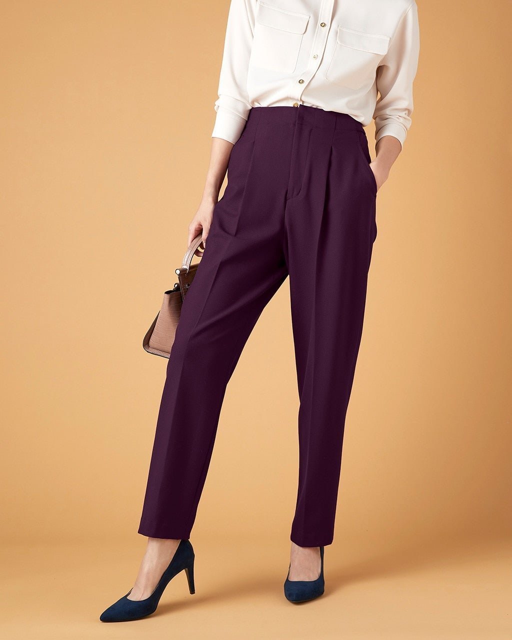【ドゥクラッセ/DoCLASSE】のプレミアヒート・スリムテーパード インテリア・キッズ・メンズ・レディースファッション・服の通販 founy(ファニー) 　ファッション　Fashion　レディースファッション　Fashion for Women　パンツ　Pants & Trousers　ストレッチ　Stretch, Stretchy Fabric　ボトム　Bottoms, Lower Wear　プラム|ID: prp329100003115745 ipo3291000000028255963