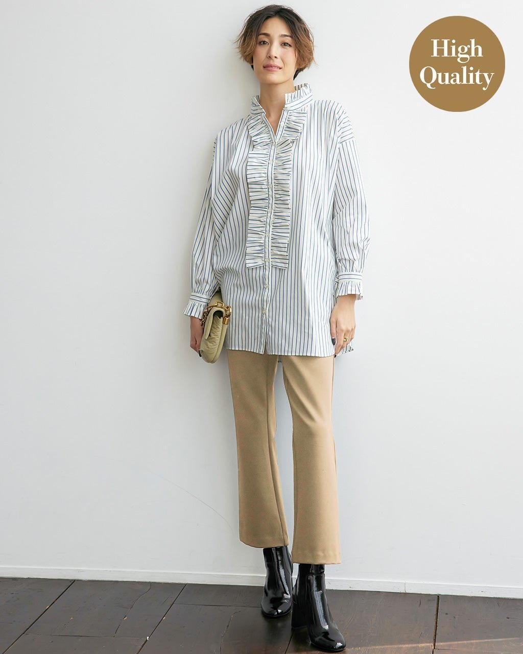 【ドゥクラッセ/DoCLASSE】のツイル裏起毛カットソー・フレアパンツ 人気、トレンドファッション・服の通販 founy(ファニー) 　ファッション　Fashion　レディースファッション　Fashion for Women　パンツ　Pants & Trousers　カットソー　Cut and Sewn Top　ギャザー　Gathered, Ruffled　ツイル　Twist, Twisted Detail　フレア　Flare, Flared　フロント　Front, Front Design　エレガント 上品　Elegant　 other-1|ID: prp329100003115746 ipo3291000000029830461