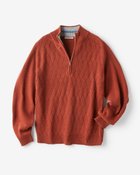 【ドゥクラッセ/DoCLASSE / MEN】のバスケット柄ハーフジップニット ボルドー|ID: prp329100003115749 ipo3291000000028255593