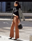 【ドゥクラッセ/DoCLASSE】のカルゼダブルクロス・セミワイドフレア70㎝ キャメル|ID: prp329100003115750 ipo3291000000028255595