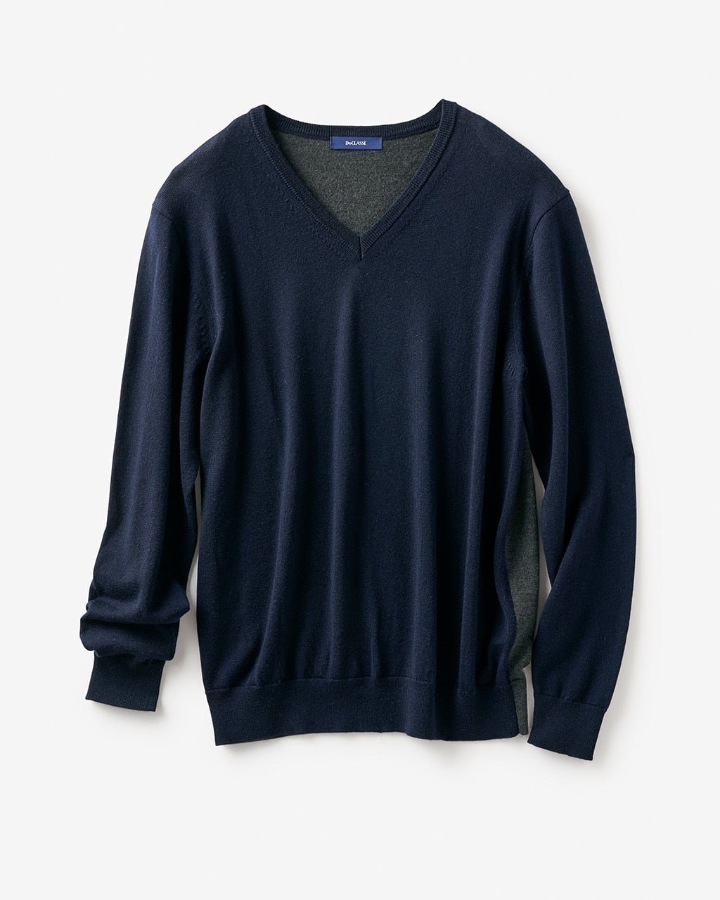 【ドゥクラッセ/DoCLASSE / MEN】のキャッシュウールVネック インテリア・キッズ・メンズ・レディースファッション・服の通販 founy(ファニー) 　ファッション　Fashion　メンズファッション　Fashion for Men　おすすめ　Recommended / Our Picks　イタリア　Italy　シルク　Silk, 100% Silk　セーター　Sweater, Knitwear　メンズ　Men's, Menswear　ネイビー|ID: prp329100003115755 ipo3291000000028255607