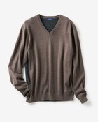 【ドゥクラッセ/DoCLASSE / MEN】のキャッシュウールVネック ブラウン|ID: prp329100003115755 ipo3291000000028255609