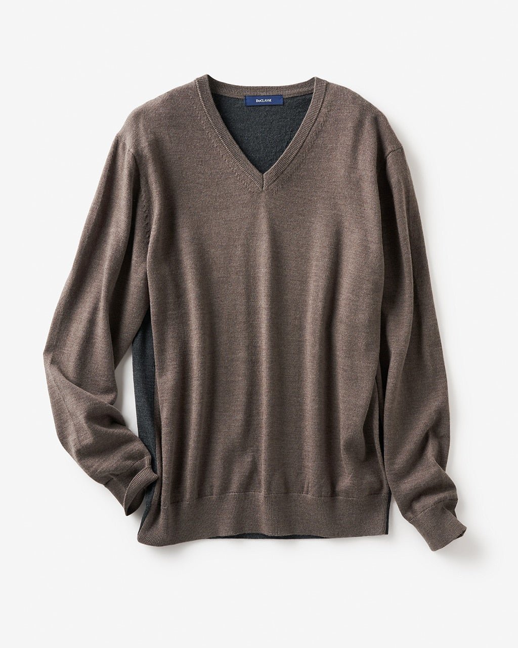 【ドゥクラッセ/DoCLASSE / MEN】のキャッシュウールVネック インテリア・キッズ・メンズ・レディースファッション・服の通販 founy(ファニー) 　ファッション　Fashion　メンズファッション　Fashion for Men　おすすめ　Recommended / Our Picks　イタリア　Italy　シルク　Silk, 100% Silk　セーター　Sweater, Knitwear　メンズ　Men's, Menswear　ブラウン|ID: prp329100003115755 ipo3291000000028255609