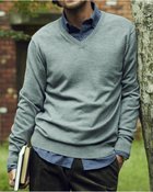 【ドゥクラッセ/DoCLASSE / MEN】のキャッシュウールVネック グレー|ID: prp329100003115755 ipo3291000000035797027