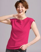 【ドゥクラッセ/DoCLASSE】のボートネック/フレンチ袖・ドゥクラッセTシャツ(58cm丈) フューシャピンク|ID: prp329100003115772 ipo3291000000032039880