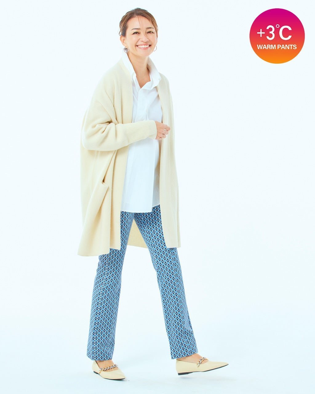 【ドゥクラッセ/DoCLASSE】のプレミアサーモ・ストレートスリム68cm インテリア・キッズ・メンズ・レディースファッション・服の通販 founy(ファニー) 　ファッション　Fashion　レディースファッション　Fashion for Women　パンツ　Pants & Trousers　サックス・パターン|ID: prp329100003115778 ipo3291000000028261847