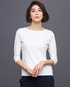 【ドゥクラッセ/DoCLASSE】のボートネック/7分袖・ドゥクラッセTシャツ(58cm丈) ホワイト|ID: prp329100003115874 ipo3291000000028255431